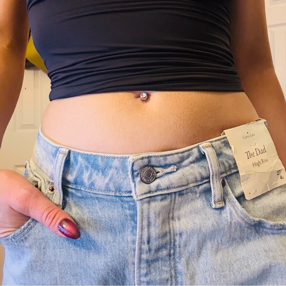Abercrombie & Fitch Dad High Rise Curve Love Light Wash Jeans NWT​ - Picture 6 of 10